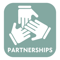 A logo of hands reaching outDescription automatically generated