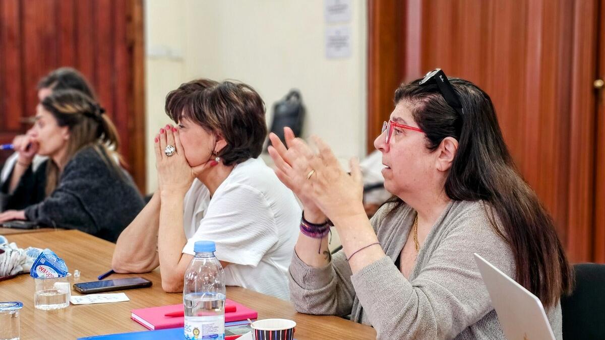 A photo taken at an event. 