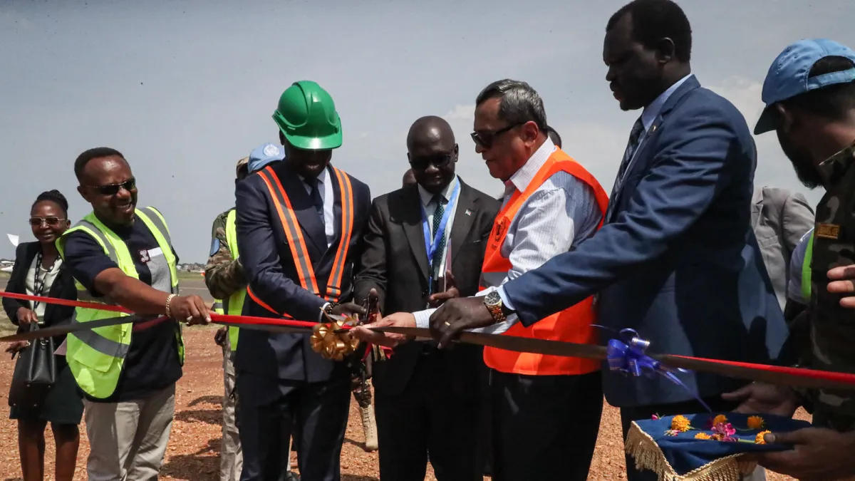 UN peacekeeping UNMISS airport support government