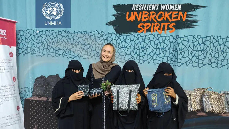 cover page of Stories from the Field: How QIPs Are Changing Lives OiC of UNMHA with Group of Women in Hudaydah