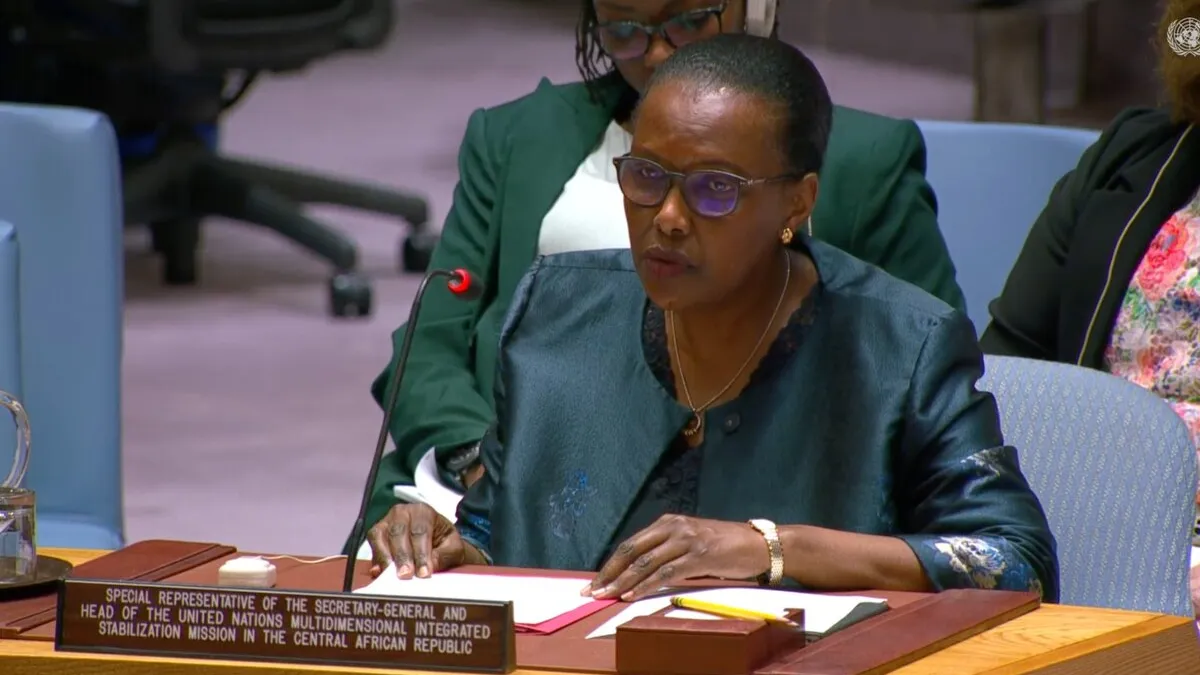 Valentine Rugwabiza s’exprime au Conseil de sécurité.
