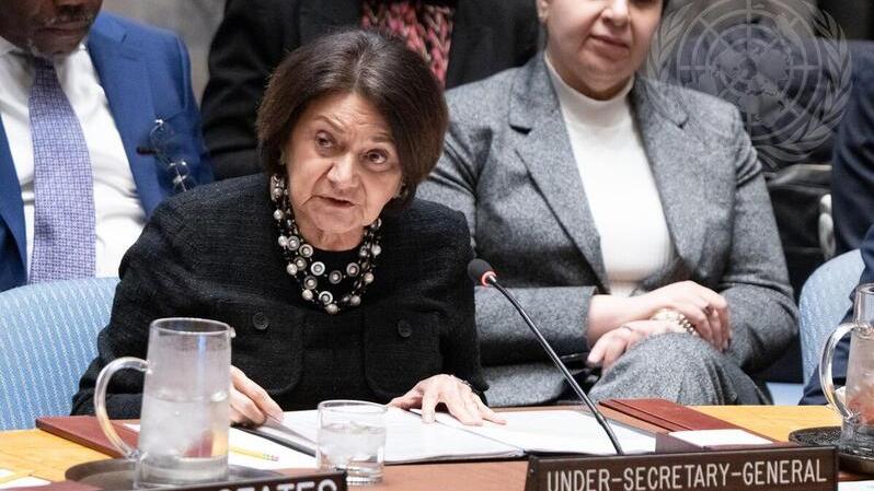UN political chief Rosemary DiCarlo reiterates before the Security Council call for full unconditional ceasefire in Ukraine UN Under-Secretary-General Rosemary DiCarlo addressing the Security Council regarding Ukraine