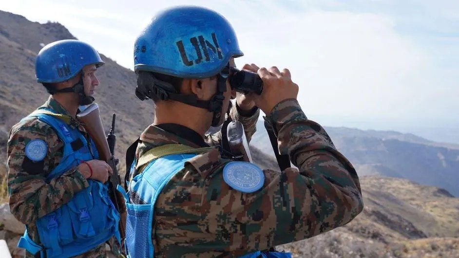 UNIFIL peacekeepers on patrol along the Blue Line in southern Lebanon. UNIFIL peacekeepers on patrol along the Blue Line in southern Lebanon.