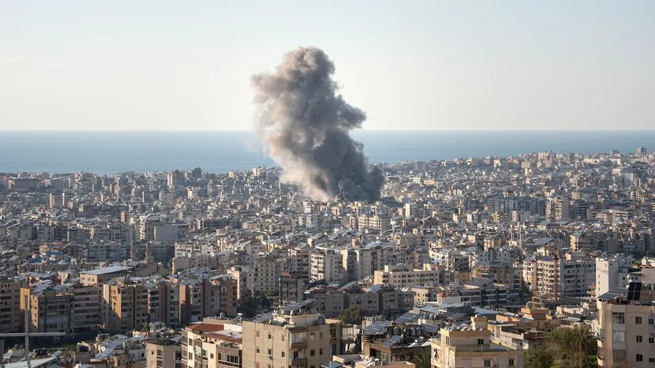 Smoke rises after an airstrike in Beirut, Lebanon. Smoke rises after an airstrike in Beirut, Lebanon.