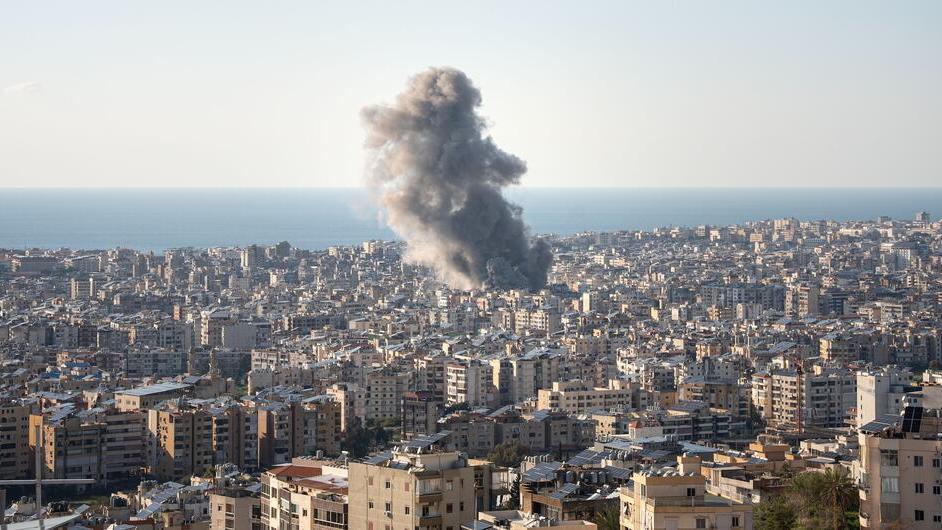 Smoke rises after an airstrike in Beirut, Lebanon. Smoke rises after an airstrike in Beirut, Lebanon.