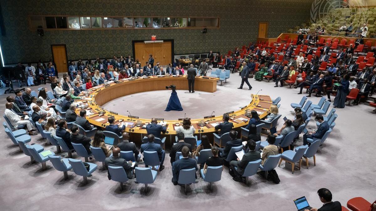 A wide view of the Security Council meeting on maintenance of international peace and security, on the theme “Addressing the historical injustice and enhancing Africa’s effective representation in the UN Security Council”.
