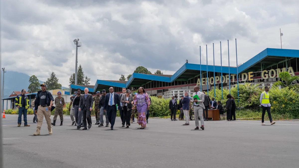 James Swan arriving in Goma.