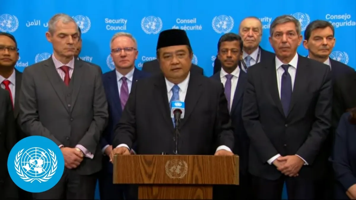 a group of un ambassadors address the media