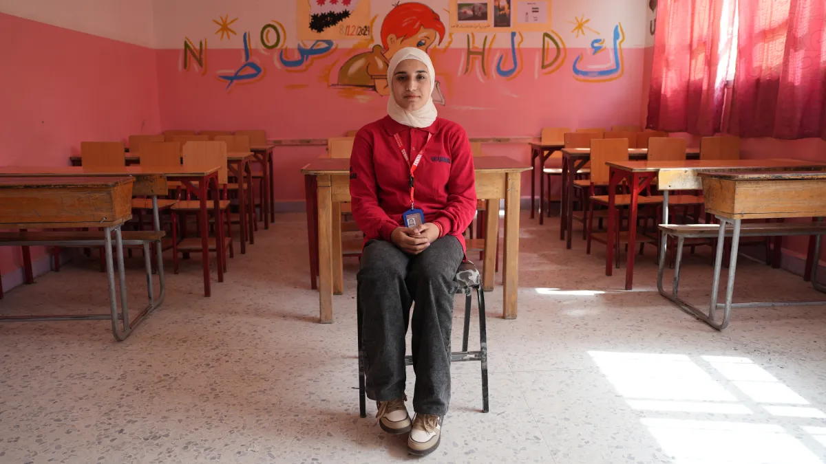 Hanan, EO survivor  working as facilitator with UNMAS March 2026