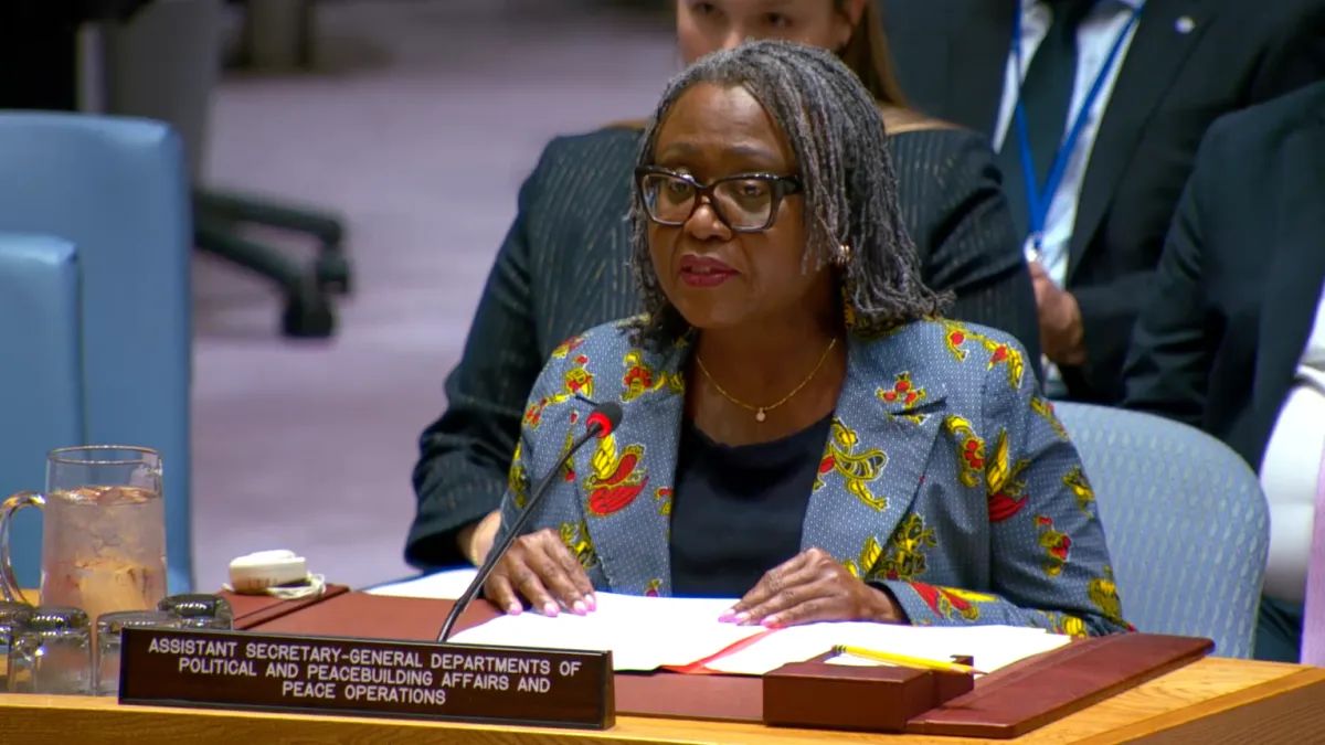 Assistant Secretary-General for Africa Martha Pobee briefs the Security Council.