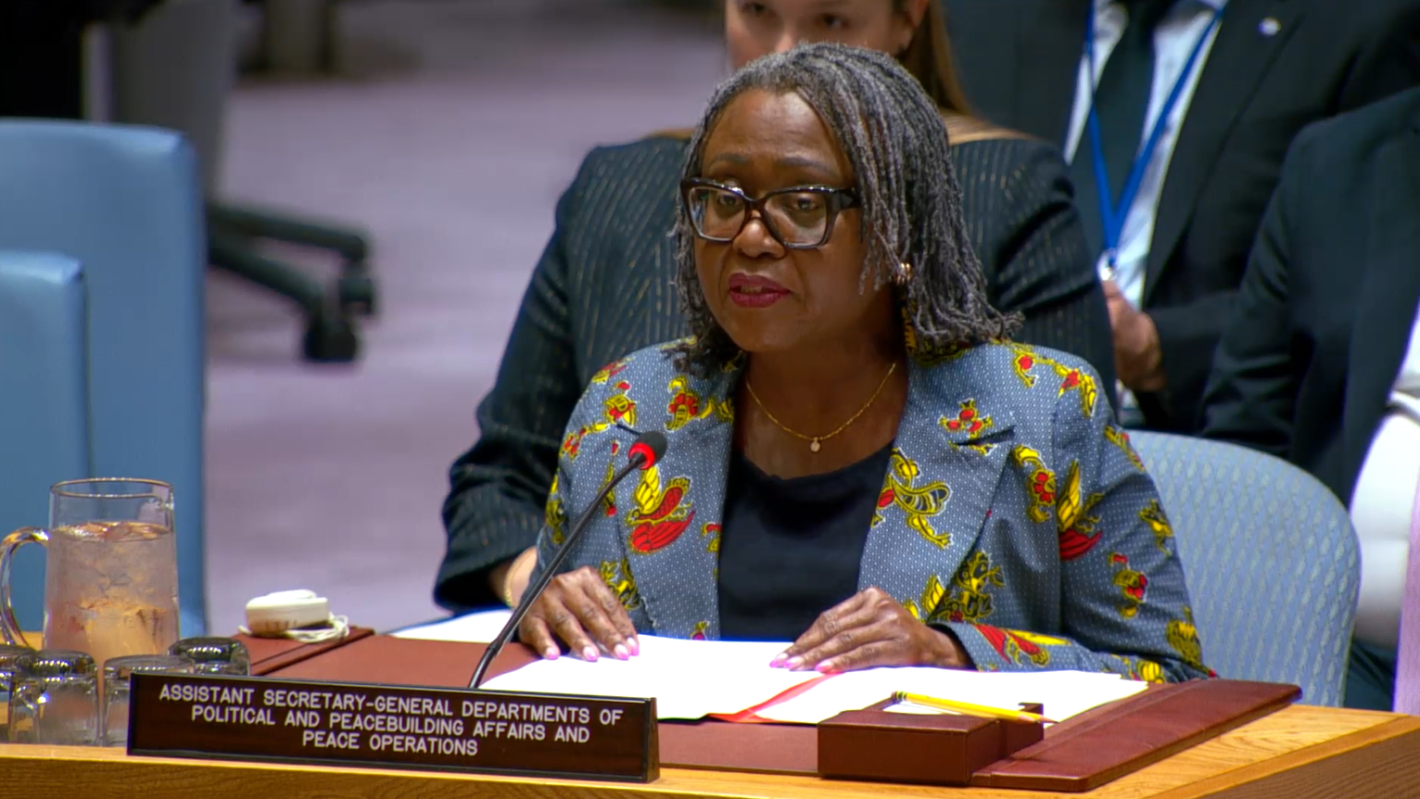Assistant Secretary-General for Africa Martha Pobee briefs the Security Council.