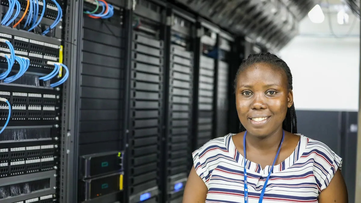 Grace Nakulima in Server Room Grace Nakulima in Server Room