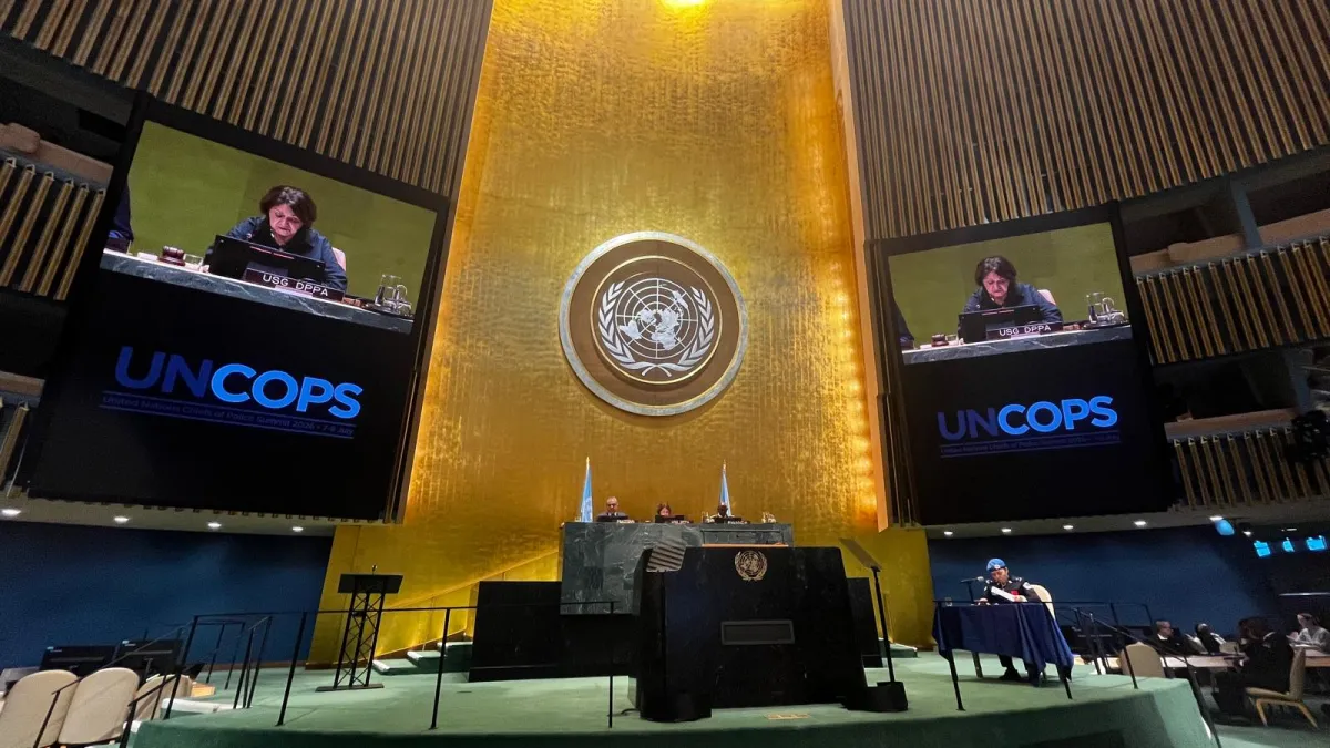 Under-Secretary-General for Political and Peacebuilding Affairs Rosemary DiCarlo delivers remarks at the Fifth United Nations Chiefs of Police Summit (UNCOPS).