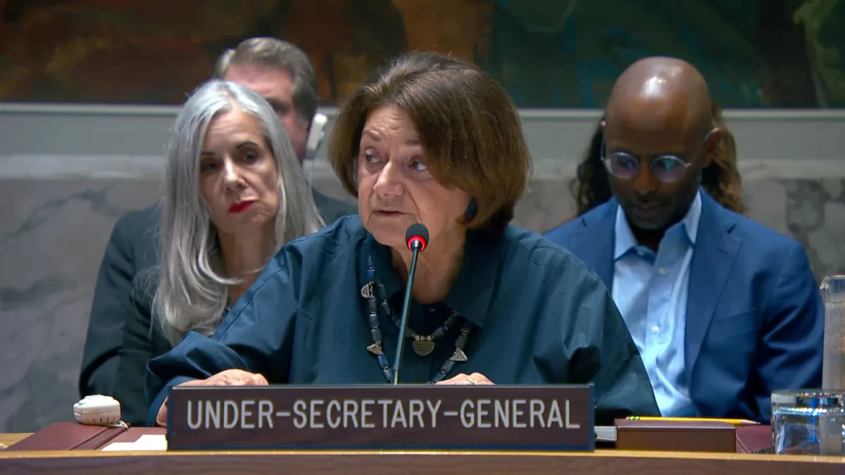 USG DiCarlo briefs the Security Council.
