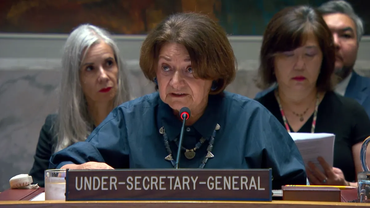 USG DiCarlo briefs the Security Council.