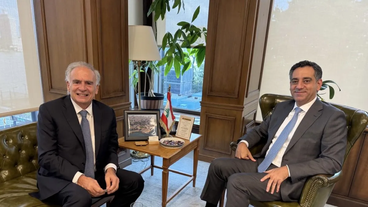 OIC Special Coordinator Jean Arnault Meets Lebanon Permanent Representative to the UN Ahmad Arafa