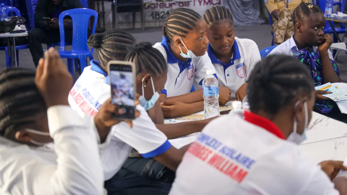 Au total, une trentaine de jeunes filles ont participé à la séance de sensibilisation organisée par UNPOL et la Police congolaise.