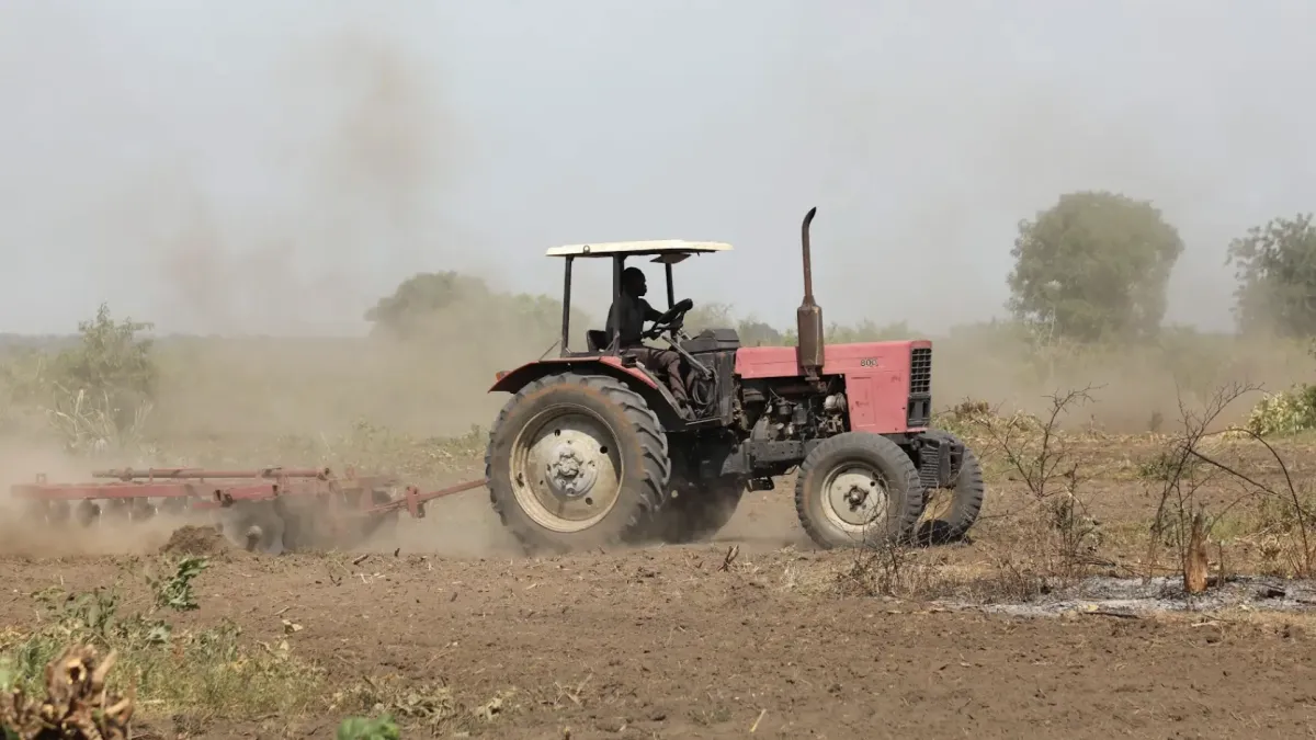 A member of the Wounded Heroes group works on his farm in Bilinyang Payam. Members of the group are internally displaced former soldiers who sustained injuries during South Sudan’s conflict and now use farming to support their families.