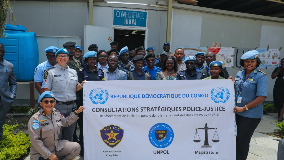 À Bunia et Beni, la MONUSCO, à travers sa Police (UNPOL), a réuni acteurs de la Police, de la Justice et de la société civile pour identifier les obstacles qui persistent tout au long de la chaîne pénale.