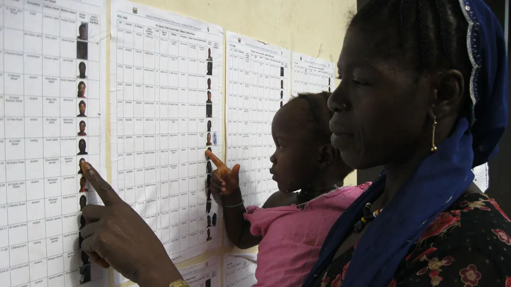 Mother and daughter checking a list