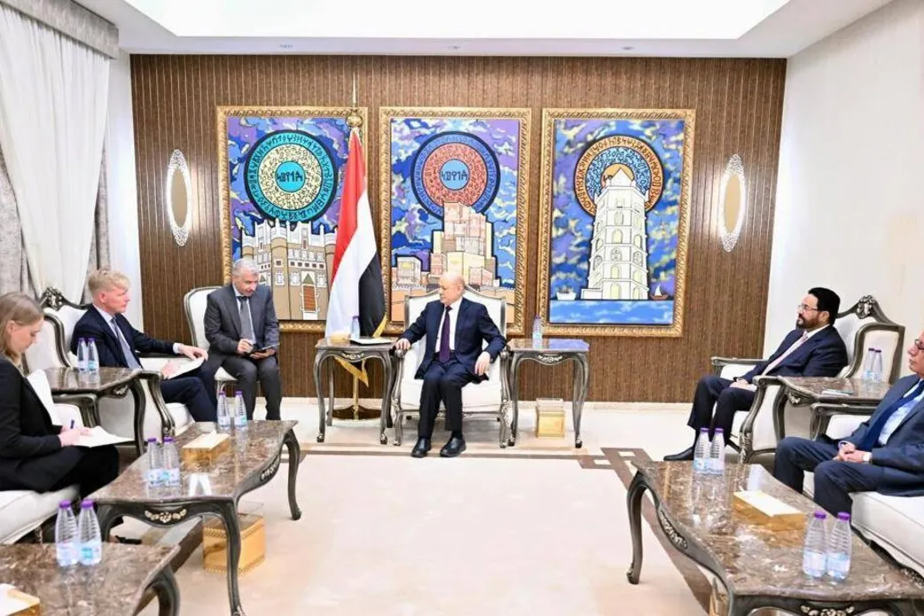 Special envoy meeting with President of the Presidential Leadership Council, Rashad Al-Alimi
