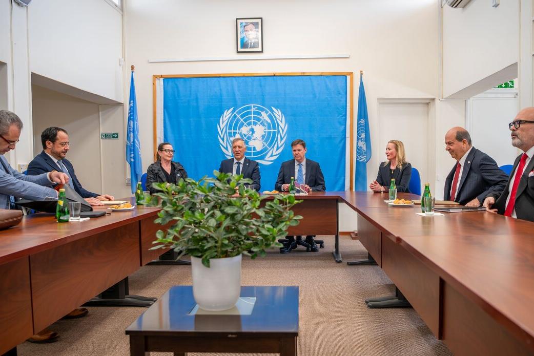 the Greek Cypriot leader, Mr. Nikos Christodoulides, and the Turkish Cypriot leader, Mr. Ersin Tatar