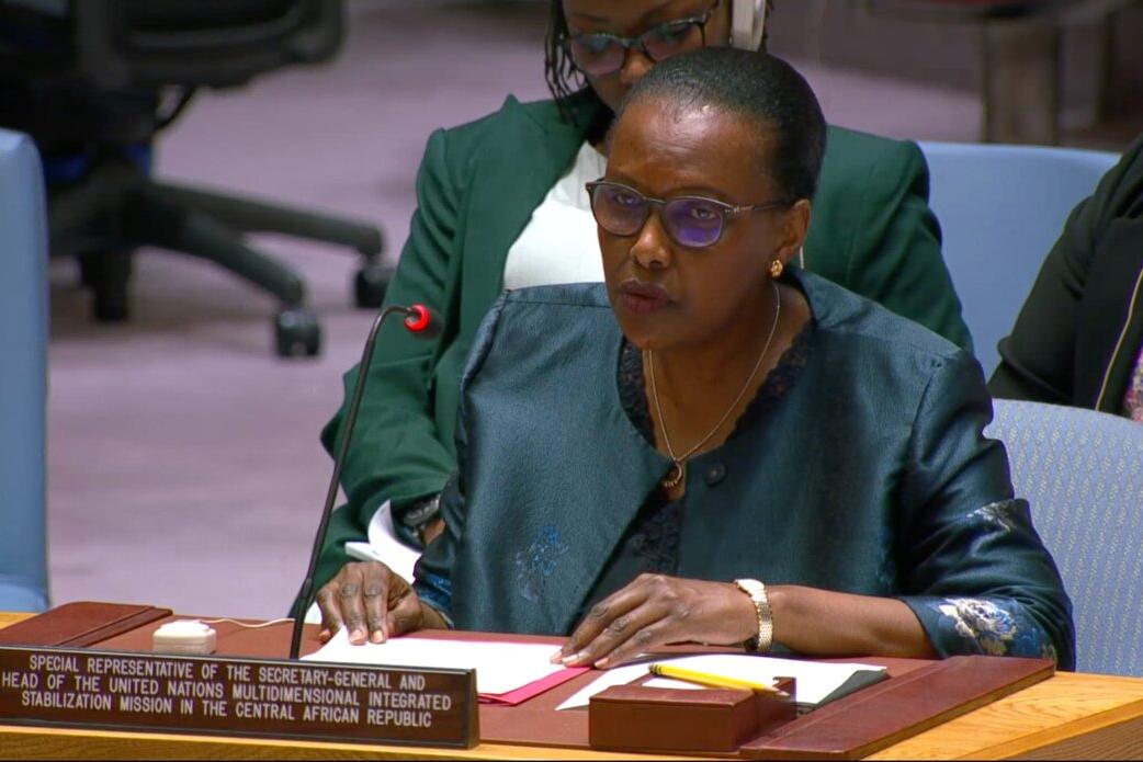 Valentine Rugwabiza s’exprime au Conseil de sécurité.
