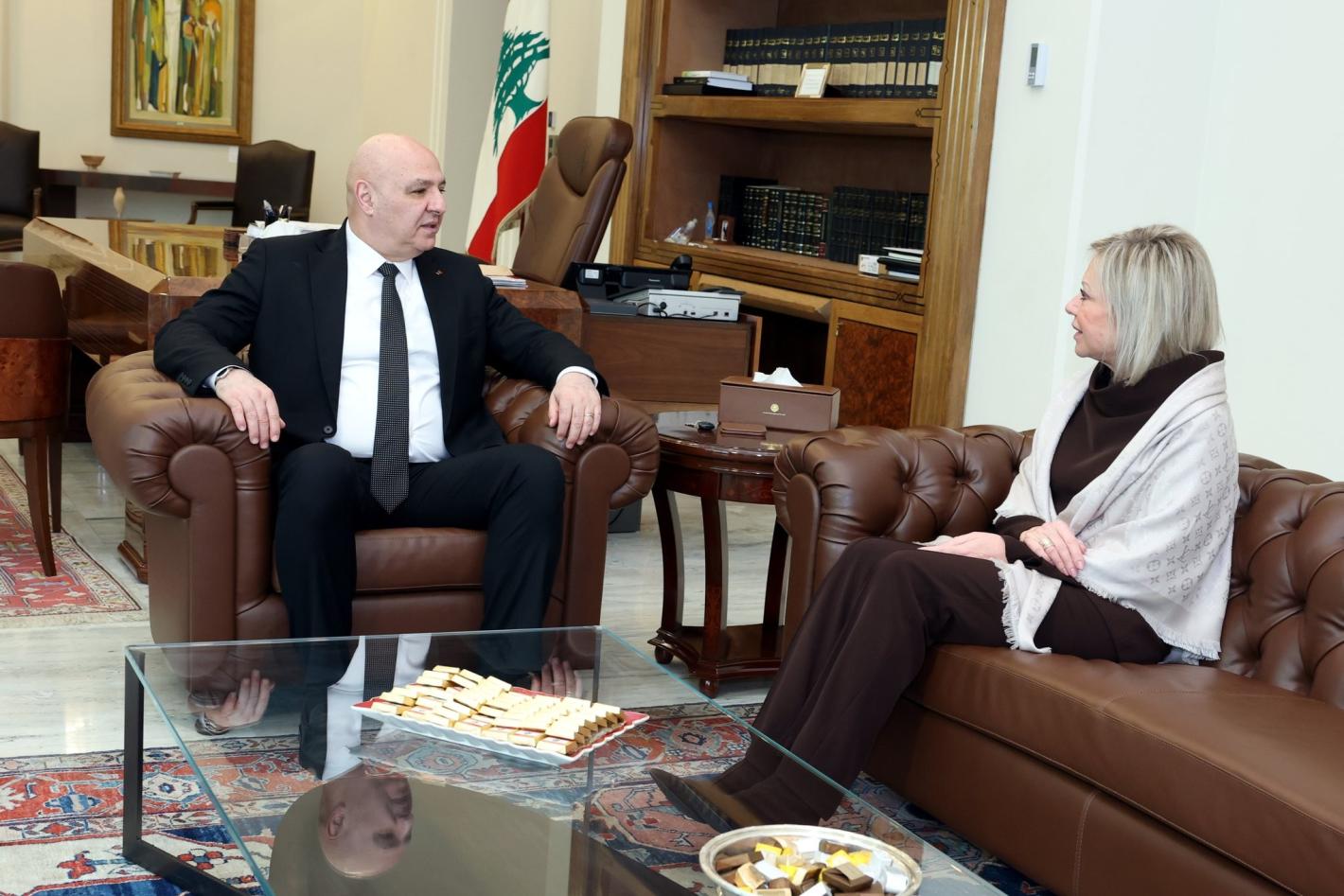 UN Special Coordinator Jeanine Hennis-Plasschaert meets Lebanese President Joseph Aoun