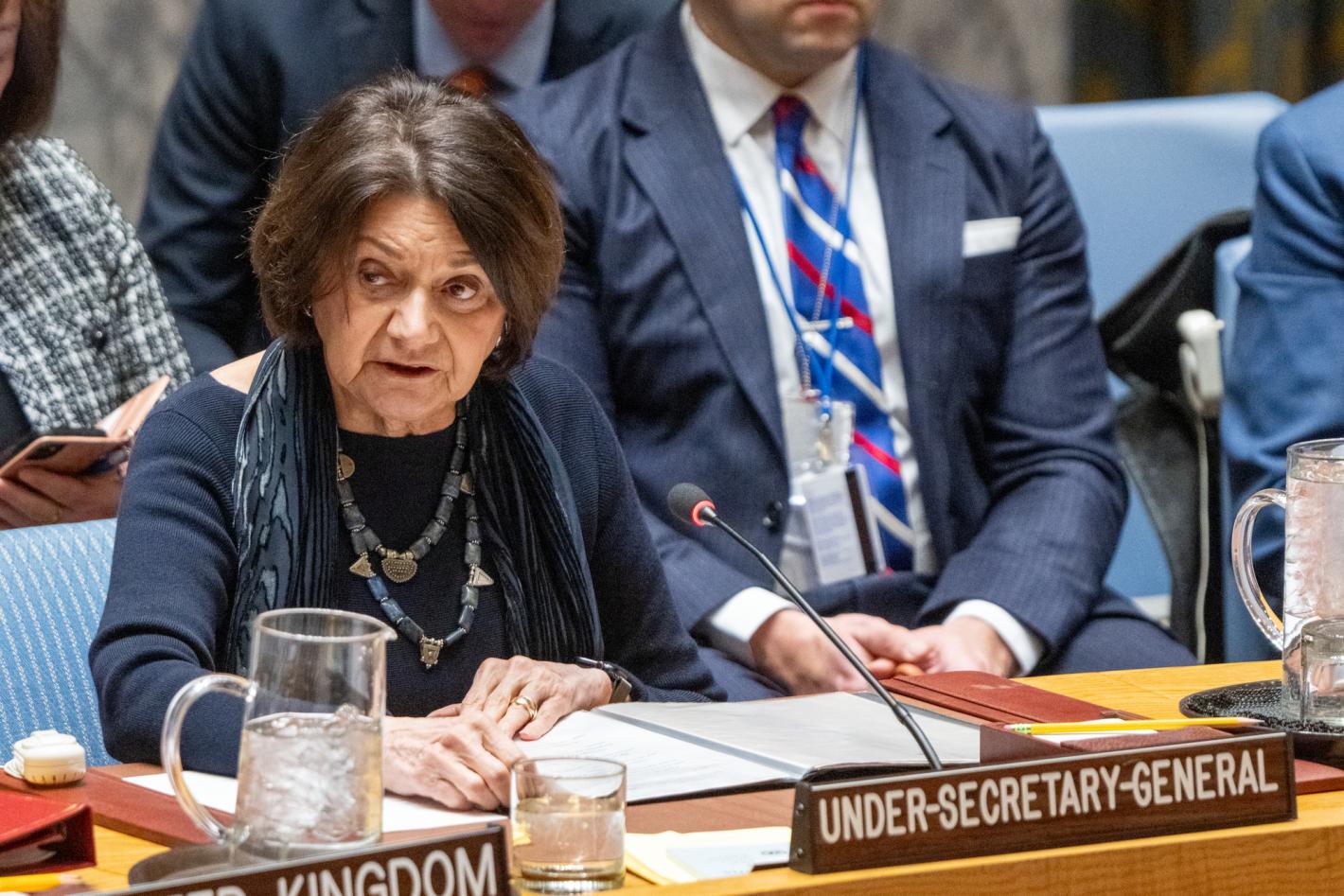 USG DiCarlo briefs the Security Council.
