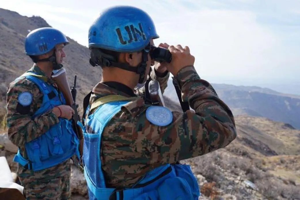 Peacekeepers on patrol.