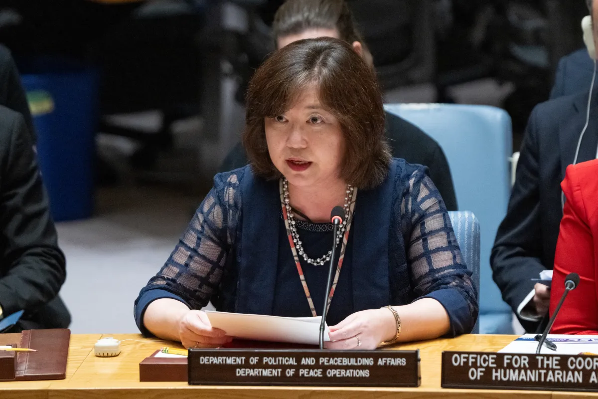 Director for Europe and Central Asia Division of the Departments of Political and Peacebuilding Affairs and Peace Operations briefs the Security Council.