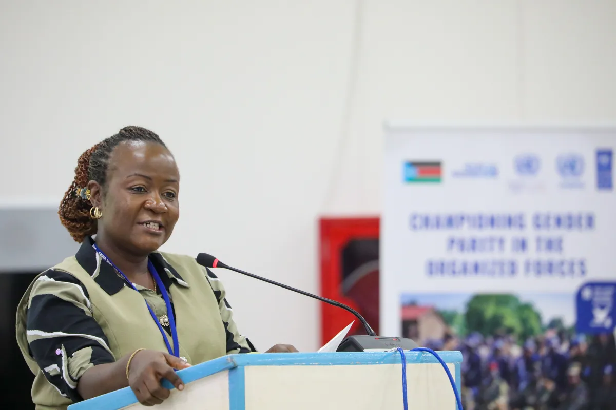 Guest of Honour – Ms. Dorothy Nsereko, Ministry of Internal Affairs (Republic of Uganda) making her Keynote address.
