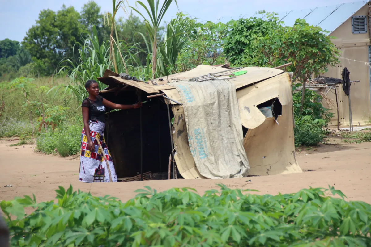 Femme dans un camp de refugies au Congo. @Samperode Mba/UNOCA