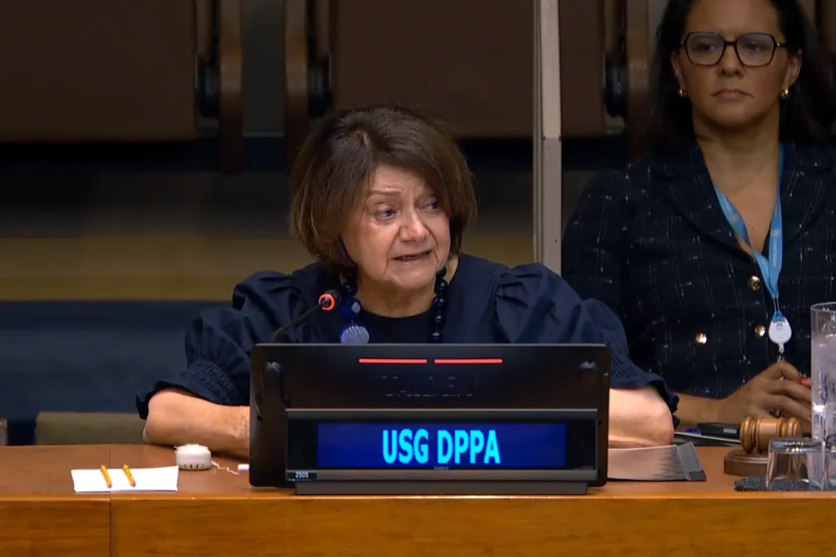 USG DiCarlo delivers her remarks.