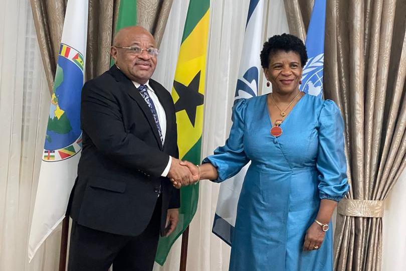 RSSG Souef reçu en audience par la Ministre des Affaires étrangères de Sao Tome-et-Principe