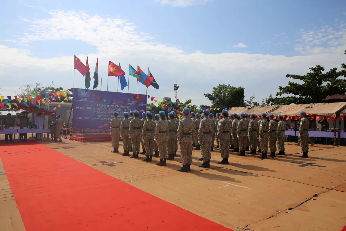 UN Peacekeeping UNMISS South Sudan Bentiu Force Commander parade