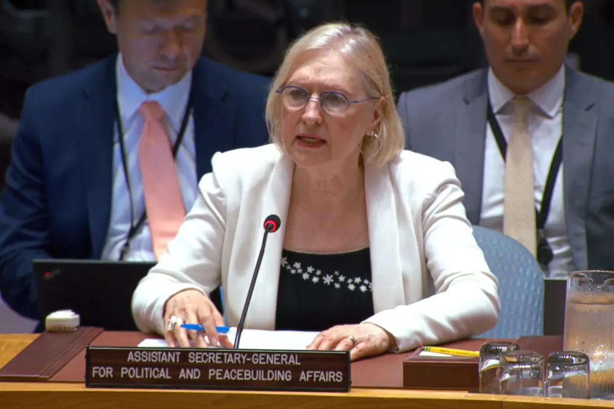ASG Spehar briefs the Security Council.