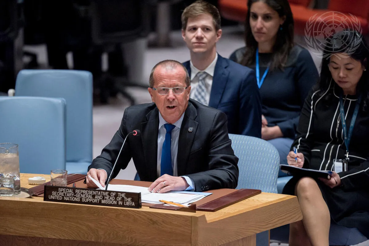 Martin Kobler, Special Representative of the Secretary-General and Head of the UN Support Mission in Libya (UNSMIL), briefs the Security Council.
