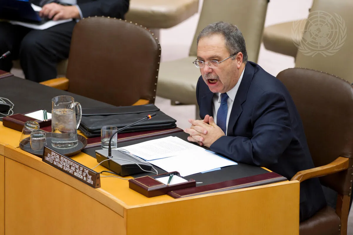 Tarek Mitri, Special Representative of the Secretary-General and Head of the UN Support Mission in Libya (UNSMIL), briefs the Security Council on the situation in that country.
