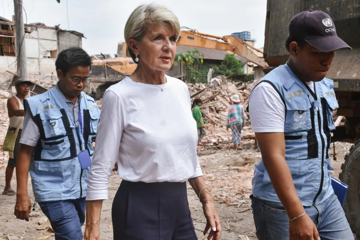 During her recent visit following the 28 March earthquake, Special Envoy Julie Bishop described the situation in Myanmar as devastating.