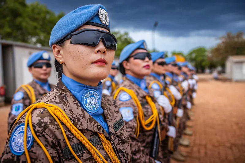 Peacekeepers in formation