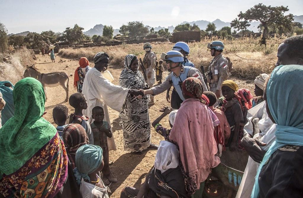 Contributions of equipment like helicopters help missions reach remote locations to protect civilians, like those in this community in South Sudan. Photo: UNMISS