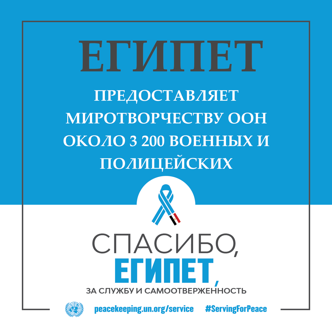 Спасибо, Египет, за службу и самоотверженность